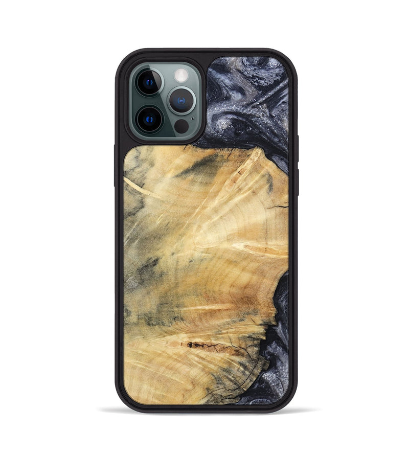 iPhone 12 Pro Wood Phone Case - Giovani (Black & White, 793881)