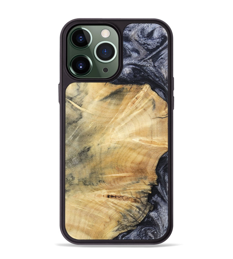 iPhone 13 Pro Max Wood Phone Case - Giovani (Black & White, 793881)