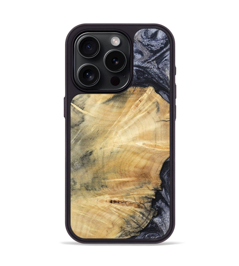 iPhone 15 Pro Wood Phone Case - Giovani (Black & White, 793881)
