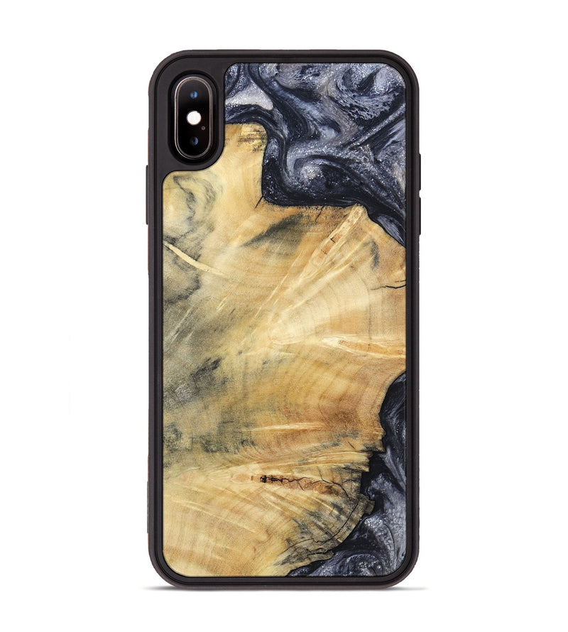 iPhone Xs Max Wood Phone Case - Giovani (Black & White, 793881)