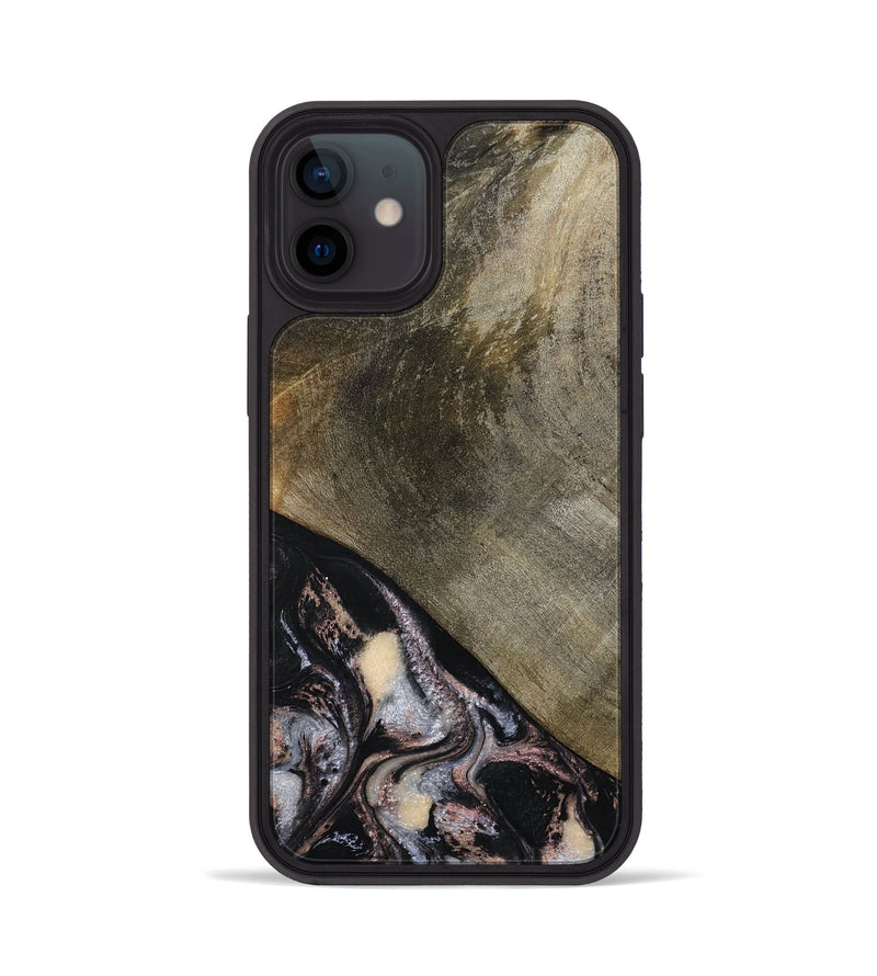 iPhone 12 Wood Phone Case - Dominik (Black & White, 793884)