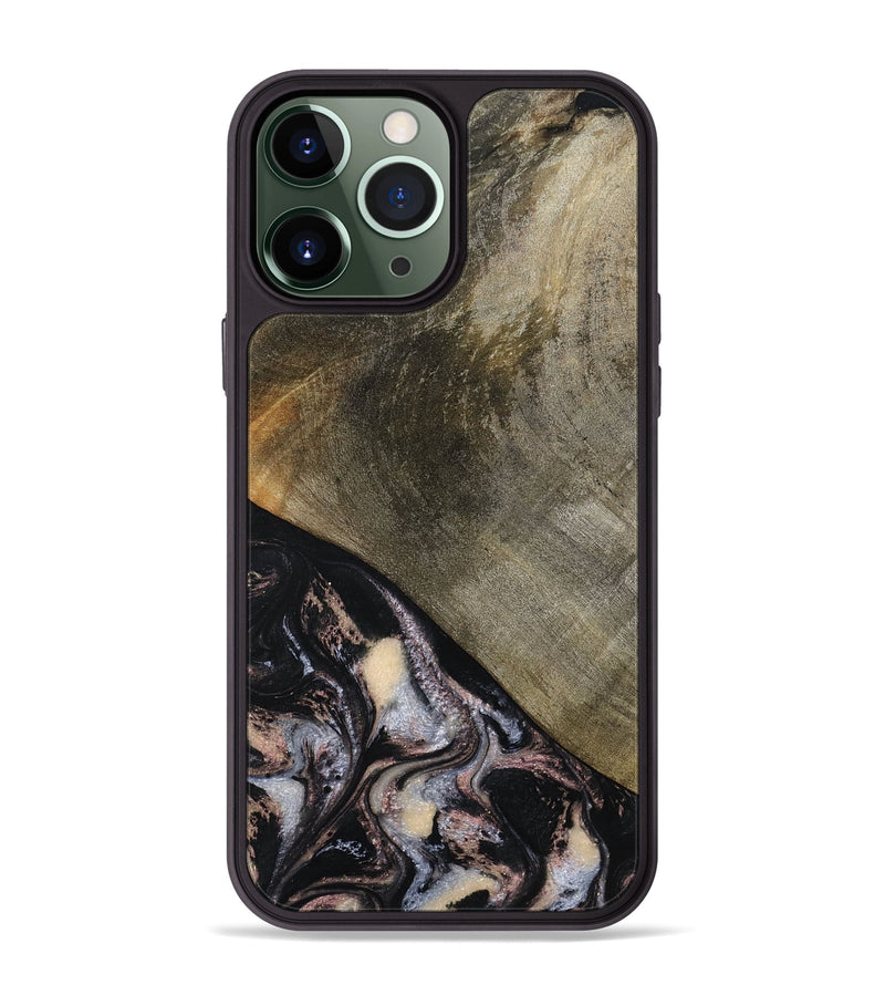 iPhone 13 Pro Max Wood Phone Case - Dominik (Black & White, 793884)