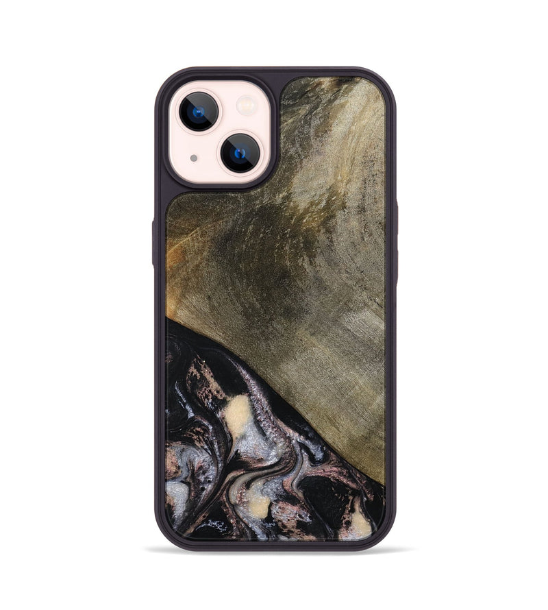 iPhone 14 Wood Phone Case - Dominik (Black & White, 793884)