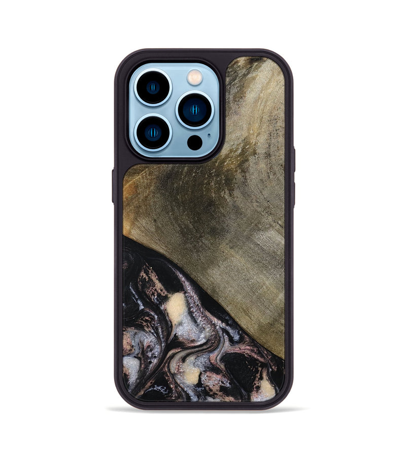 iPhone 14 Pro Wood Phone Case - Dominik (Black & White, 793884)