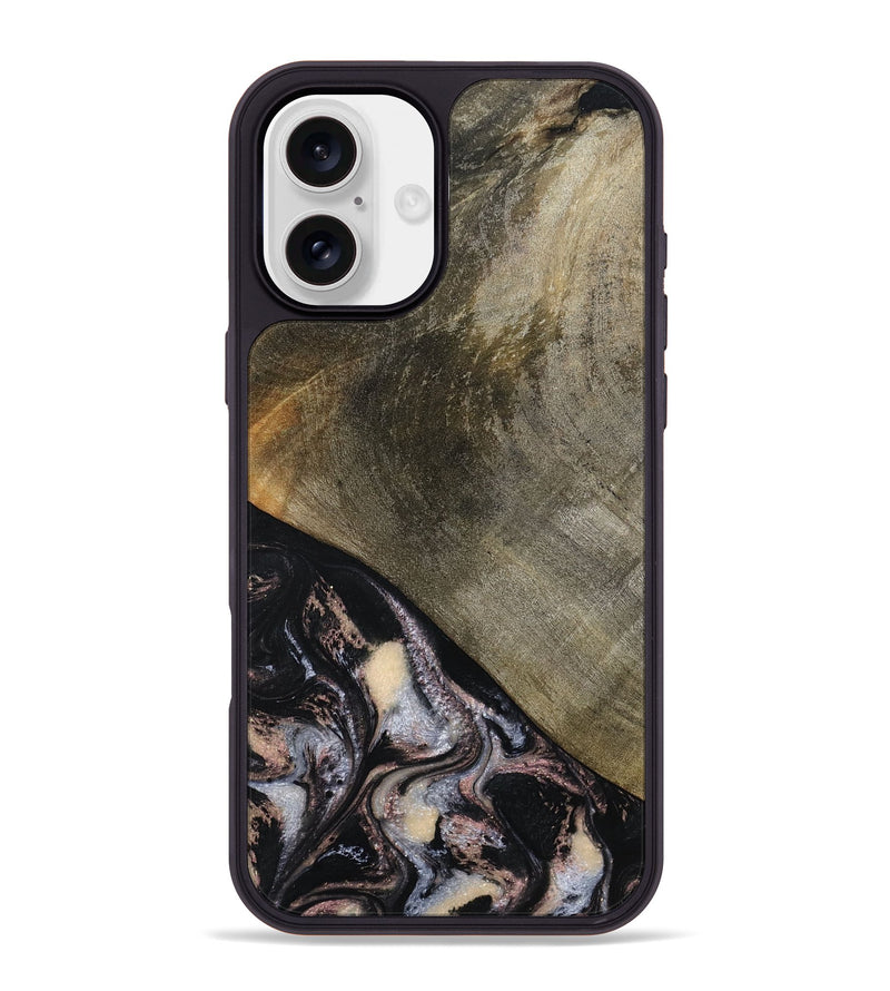 iPhone 16 Plus Wood Phone Case - Dominik (Black & White, 793884)