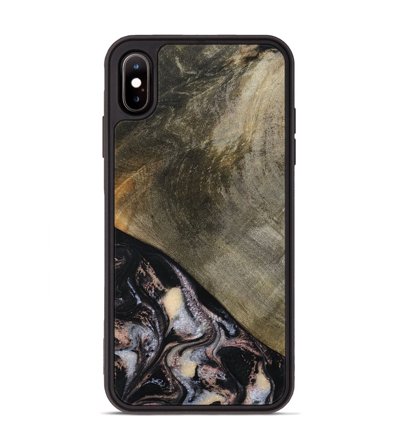 iPhone Xs Max Wood Phone Case - Dominik (Black & White, 793884)
