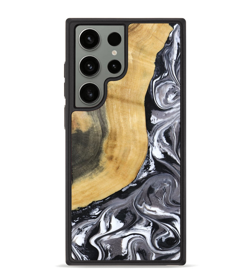 Galaxy S23 Ultra Wood Phone Case - Arther (Black & White, 793908)