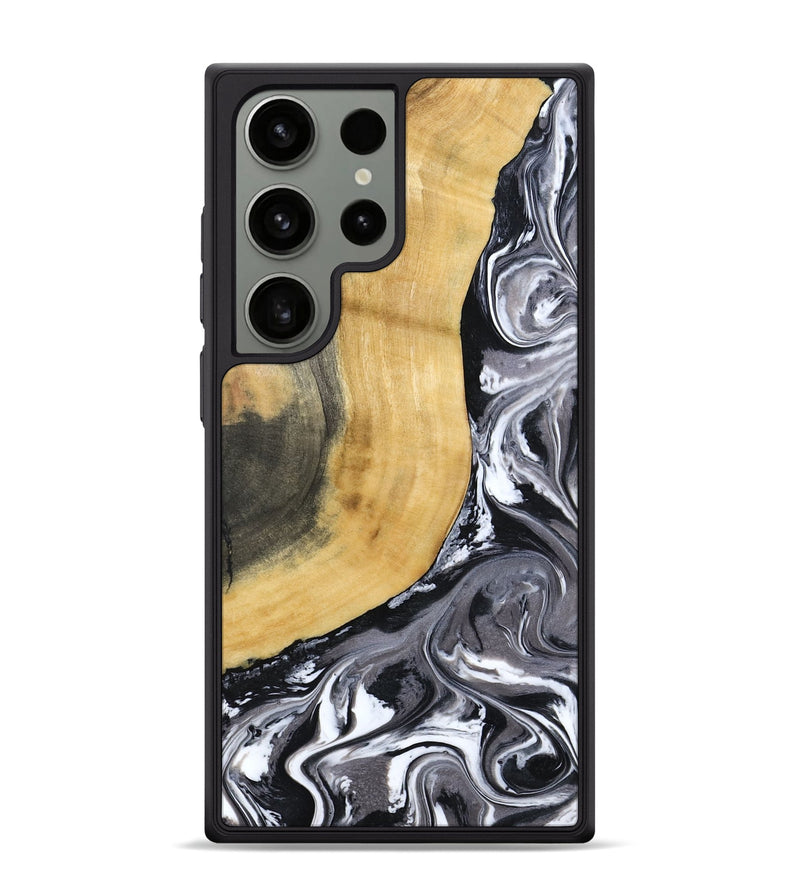Galaxy S24 Ultra Wood Phone Case - Arther (Black & White, 793908)