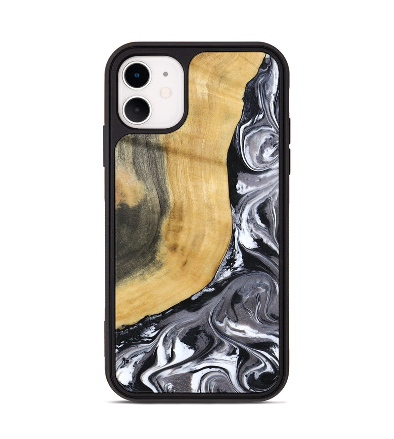 iPhone 11 Wood Phone Case - Arther (Black & White, 793908)