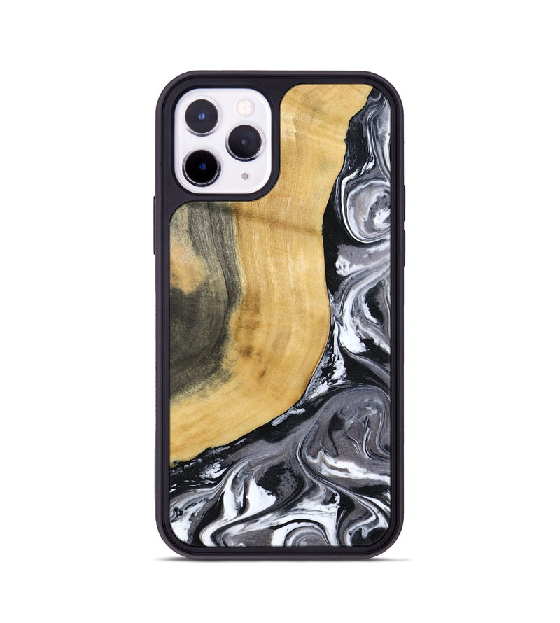 iPhone 11 Pro Wood Phone Case - Arther (Black & White, 793908)