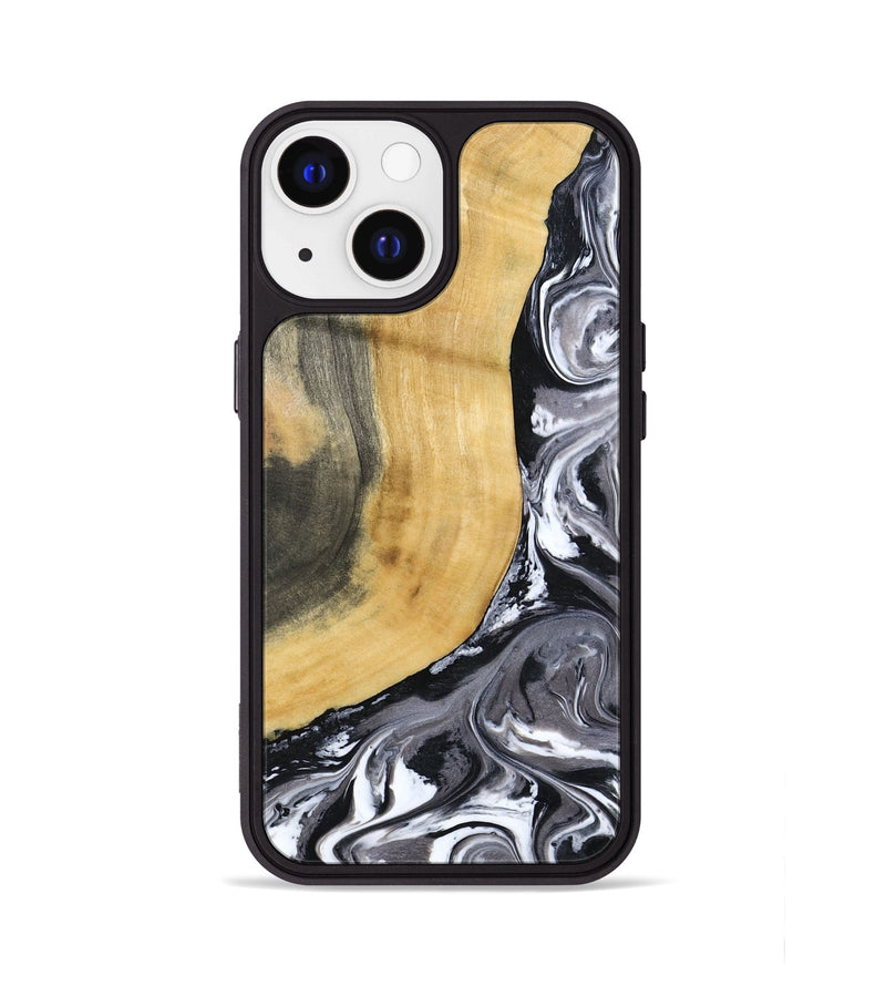 iPhone 13 Wood Phone Case - Arther (Black & White, 793908)