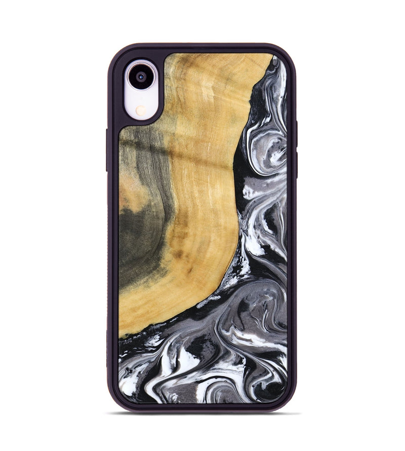 iPhone Xr Wood Phone Case - Arther (Black & White, 793908)
