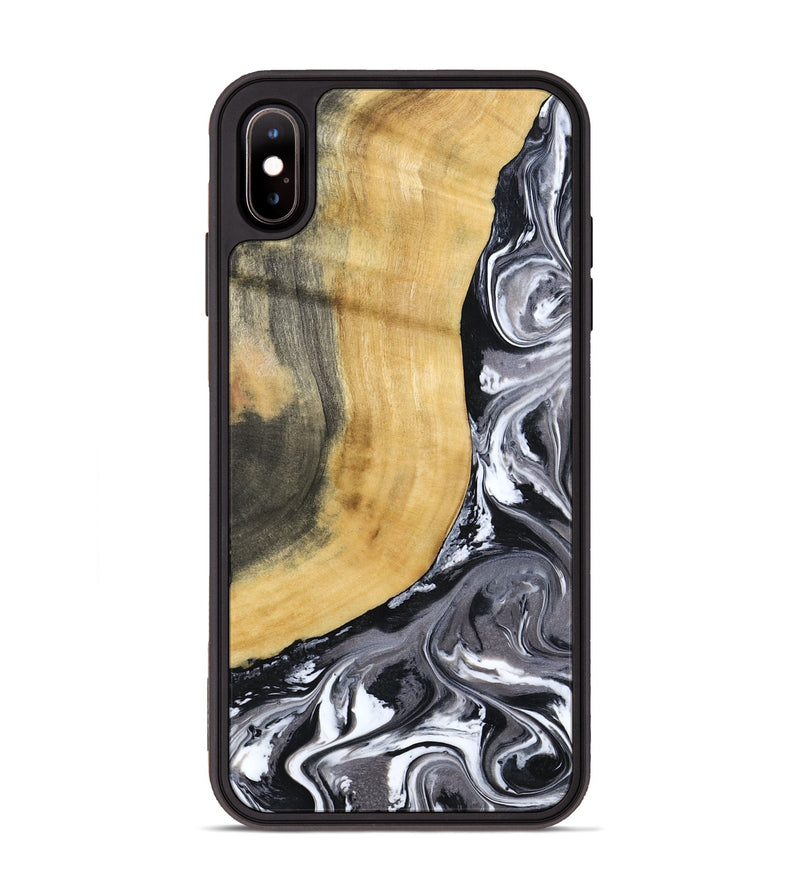 iPhone Xs Max Wood Phone Case - Arther (Black & White, 793908)