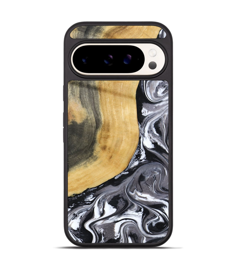 Pixel 9 Pro Wood Phone Case - Arther (Black & White, 793908)