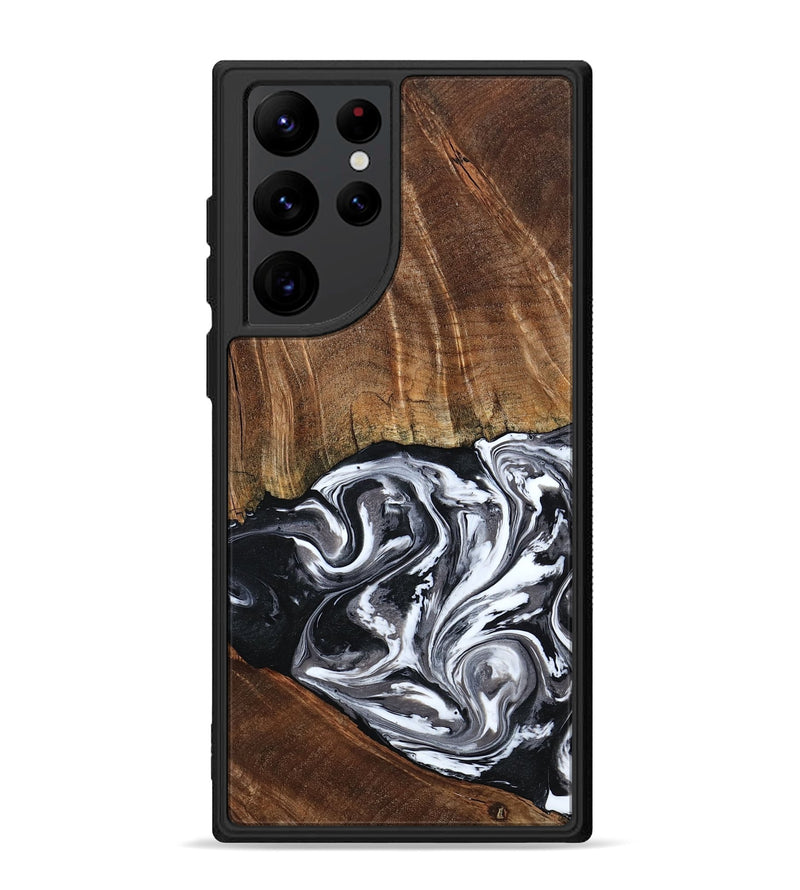 Galaxy S22 Ultra Wood Phone Case - Ona (Black & White, 793911)