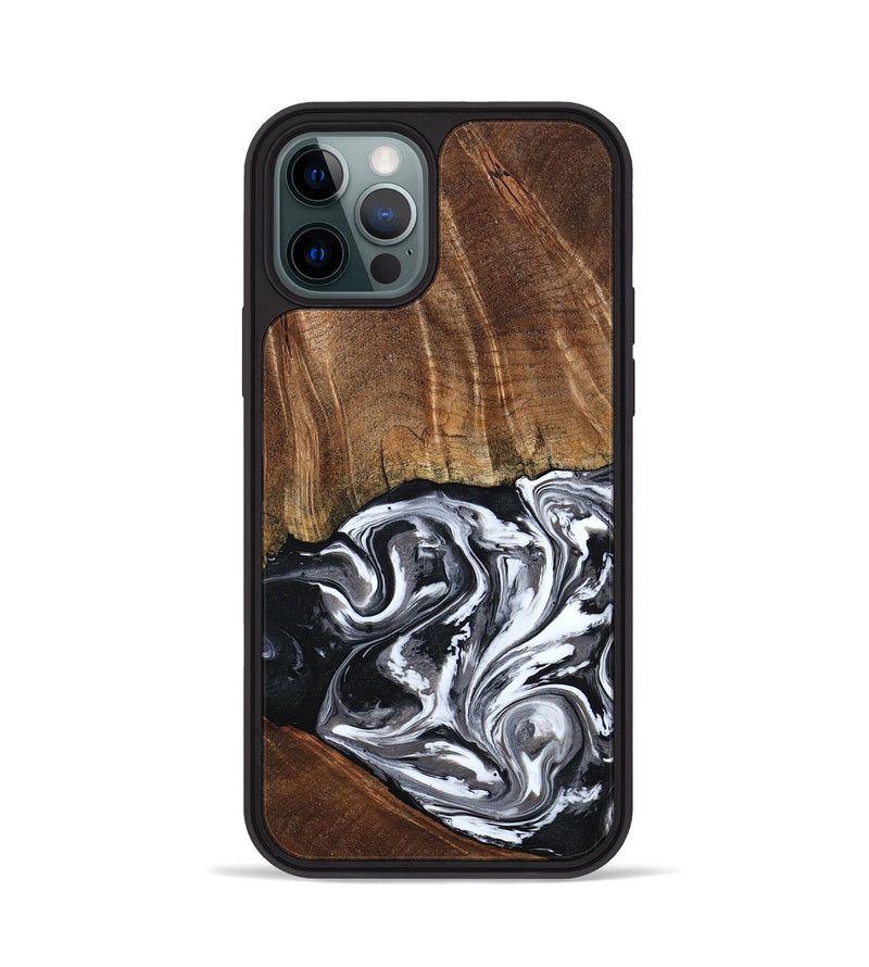iPhone 12 Pro Wood Phone Case - Ona (Black & White, 793911)