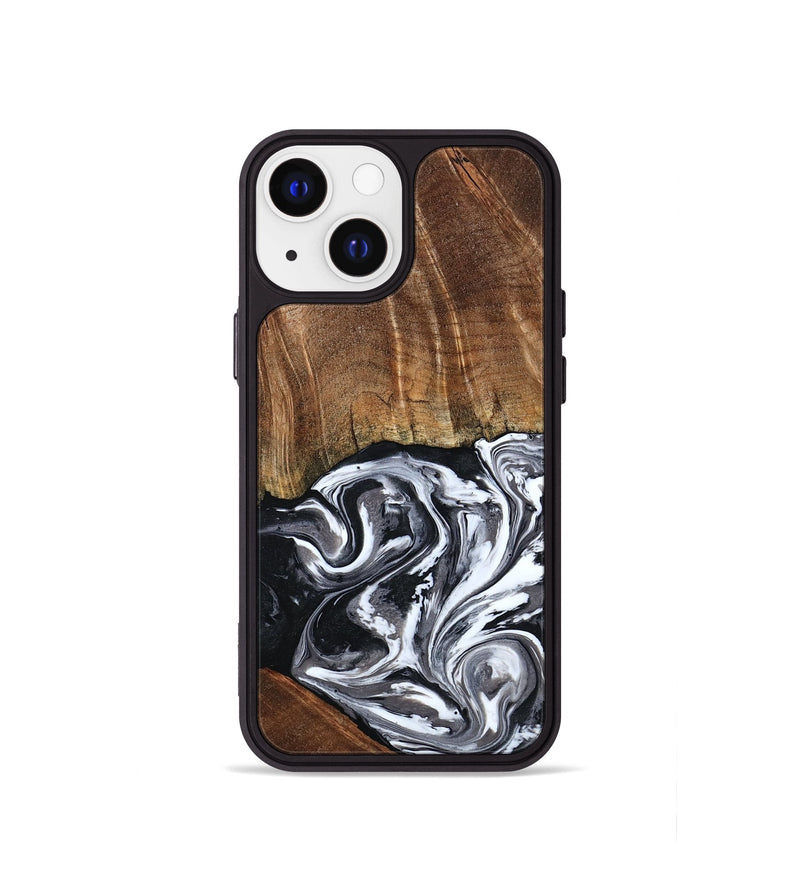 iPhone 13 mini Wood Phone Case - Ona (Black & White, 793911)