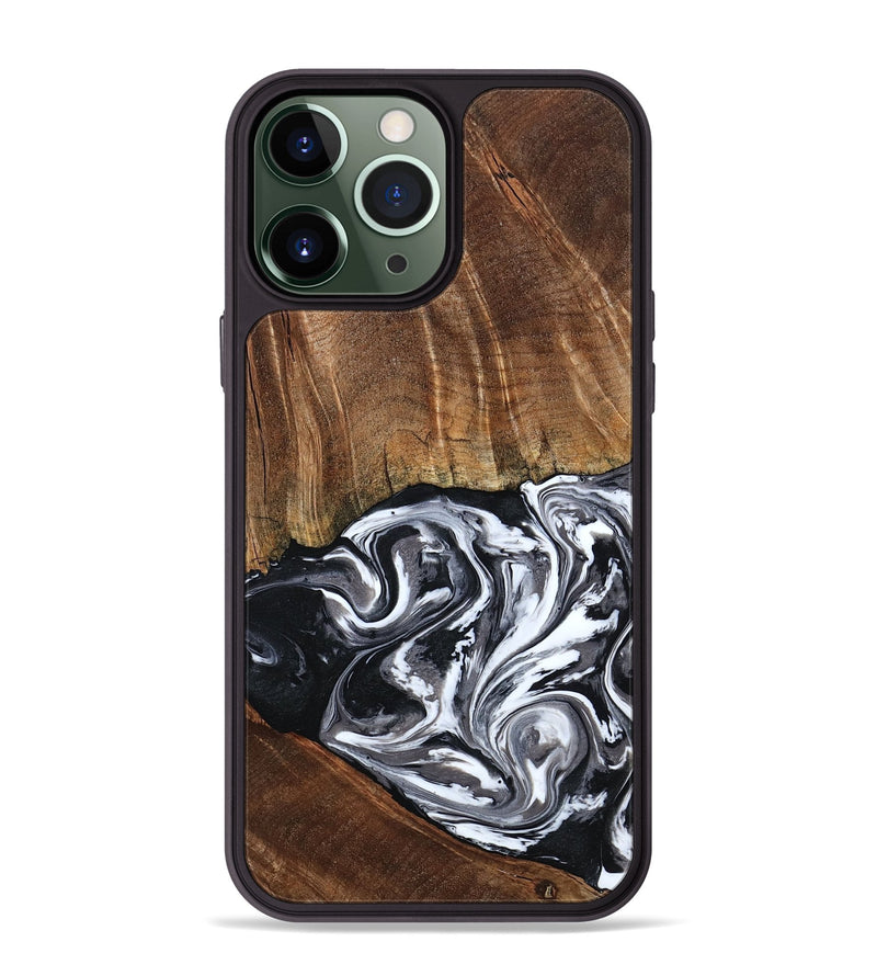 iPhone 13 Pro Max Wood Phone Case - Ona (Black & White, 793911)