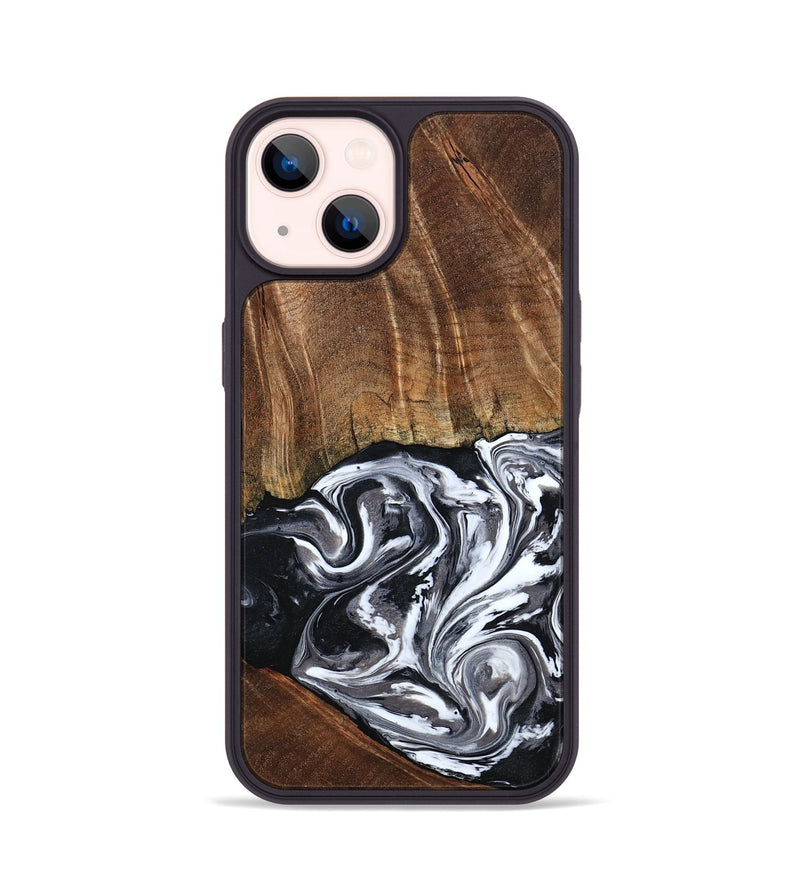 iPhone 14 Wood Phone Case - Ona (Black & White, 793911)