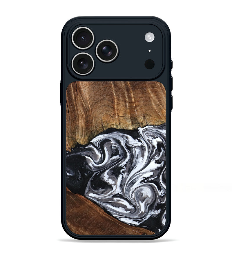 iPhone 17 Pro Max Wood Phone Case - Ona (Black & White, 793911)