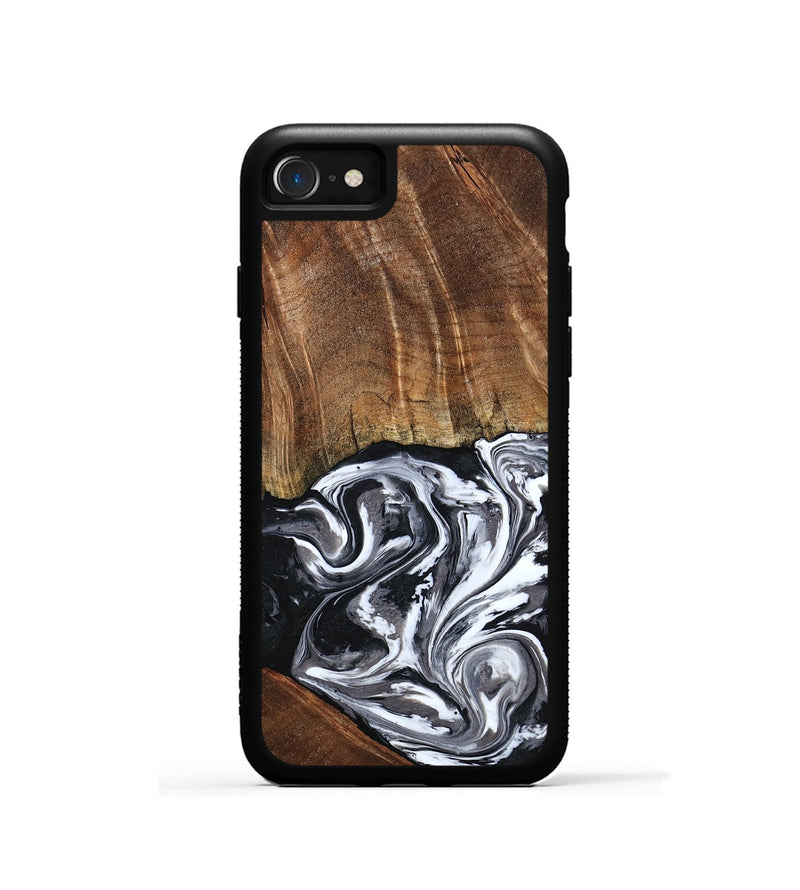 iPhone SE Wood Phone Case - Ona (Black & White, 793911)