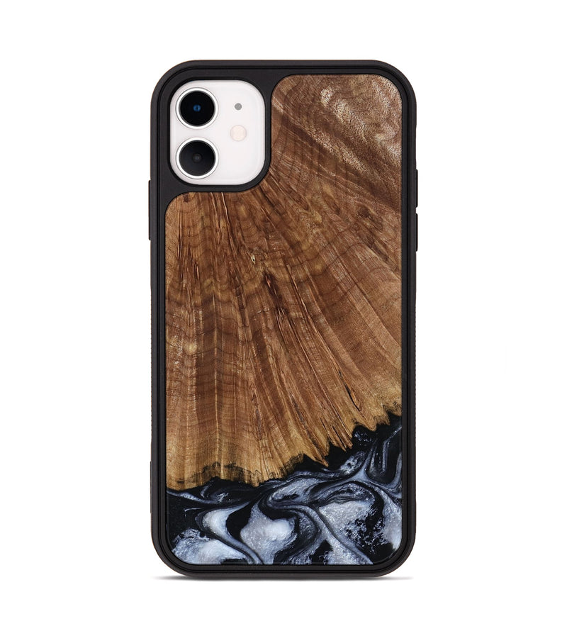 iPhone 11 Wood Phone Case - Laurie (Black & White, 793912)