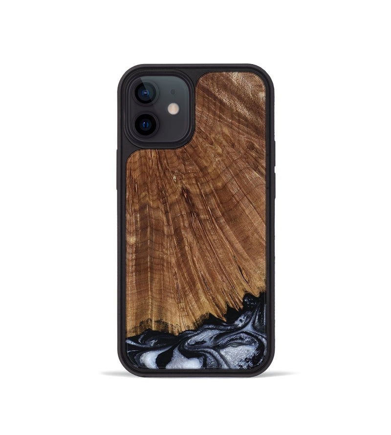 iPhone 12 mini Wood Phone Case - Laurie (Black & White, 793912)