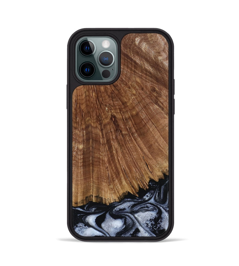 iPhone 12 Pro Wood Phone Case - Laurie (Black & White, 793912)
