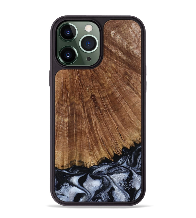 iPhone 13 Pro Max Wood Phone Case - Laurie (Black & White, 793912)