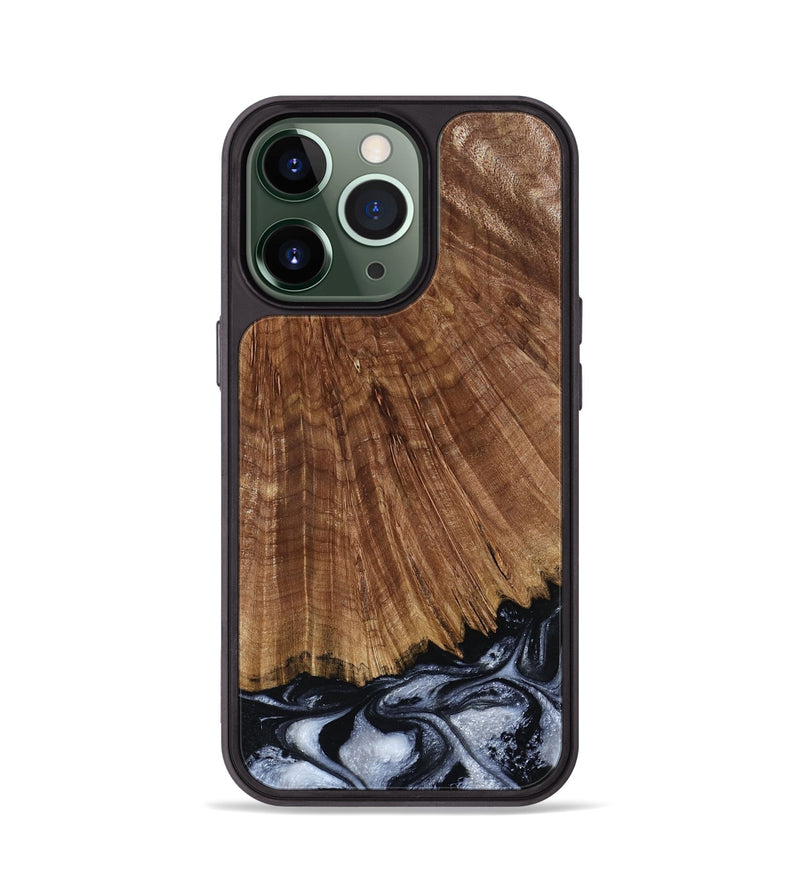 iPhone 13 Pro Wood Phone Case - Laurie (Black & White, 793912)