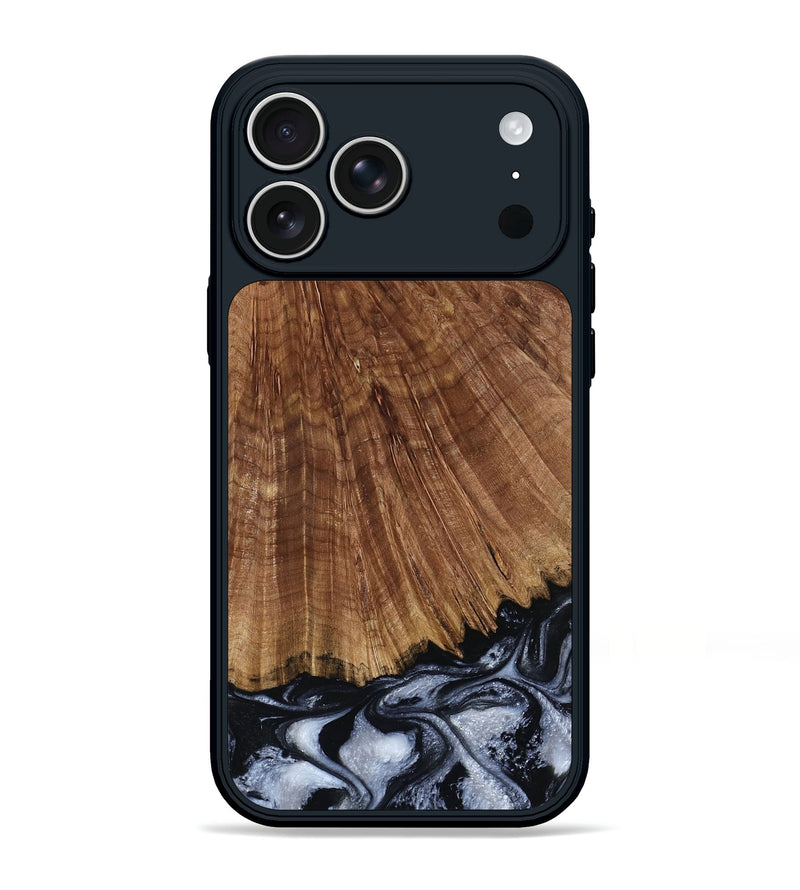 iPhone 17 Pro Max Wood Phone Case - Laurie (Black & White, 793912)
