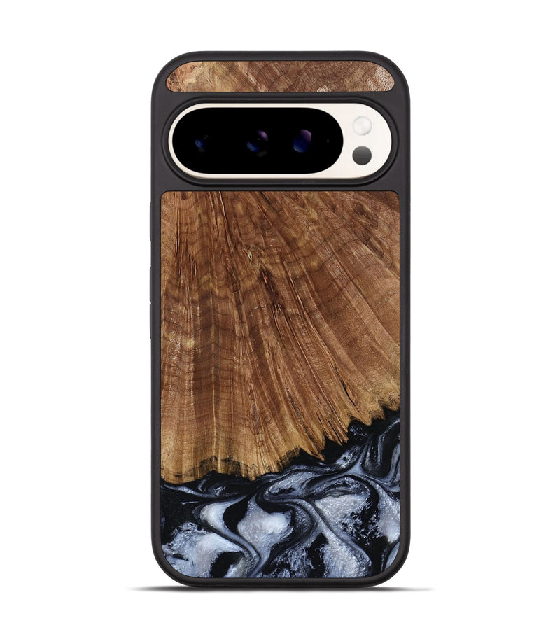 Pixel 9 Wood Phone Case - Laurie (Black & White, 793912)