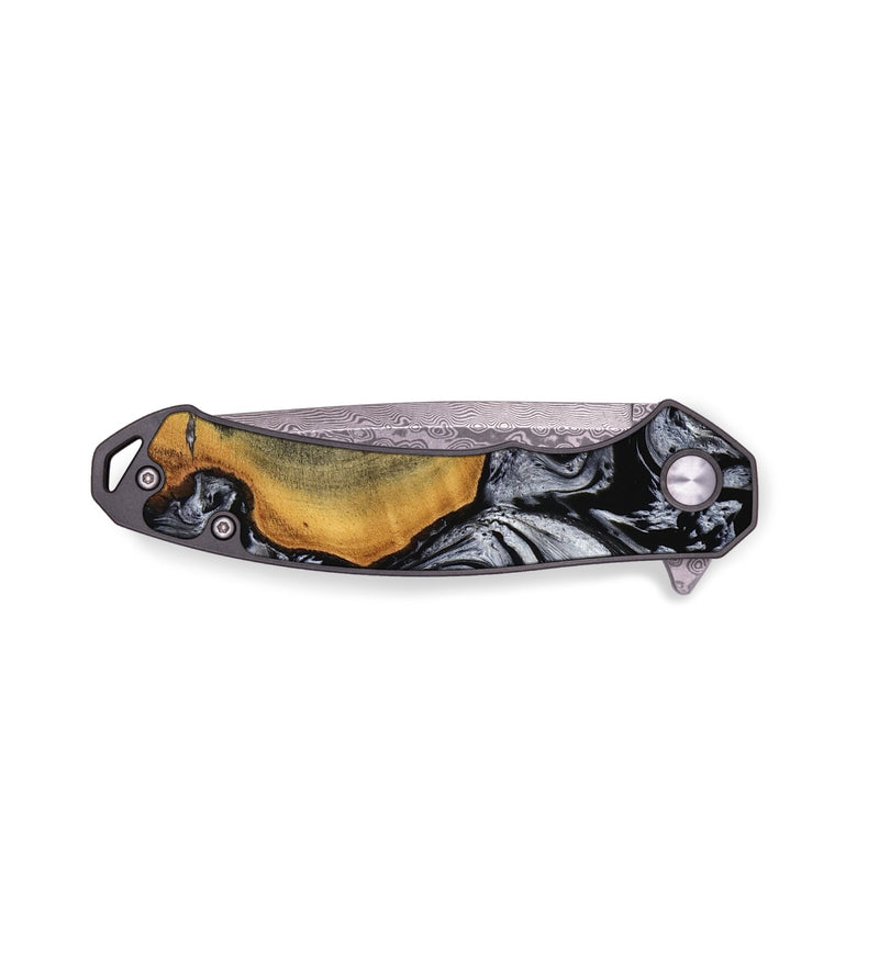 EDC Wood Pocket Knife - Percy (Black & White, 793913)