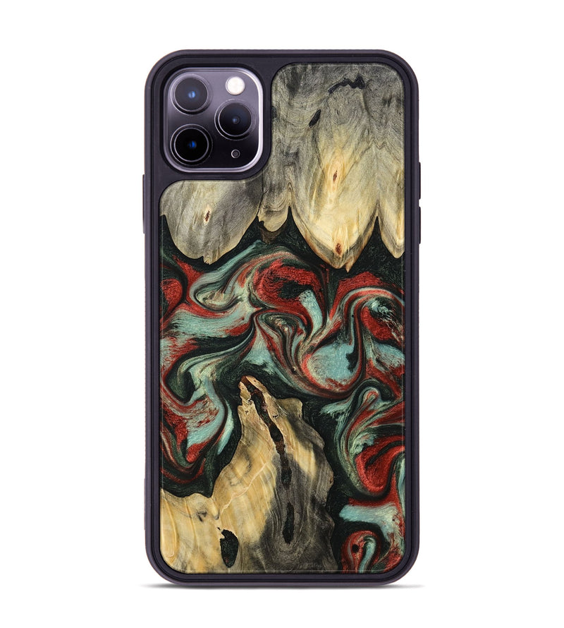 iPhone 11 Pro Max Wood Phone Case - Elsa (Green, 793987)