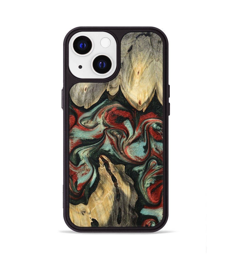 iPhone 13 Wood Phone Case - Elsa (Green, 793987)