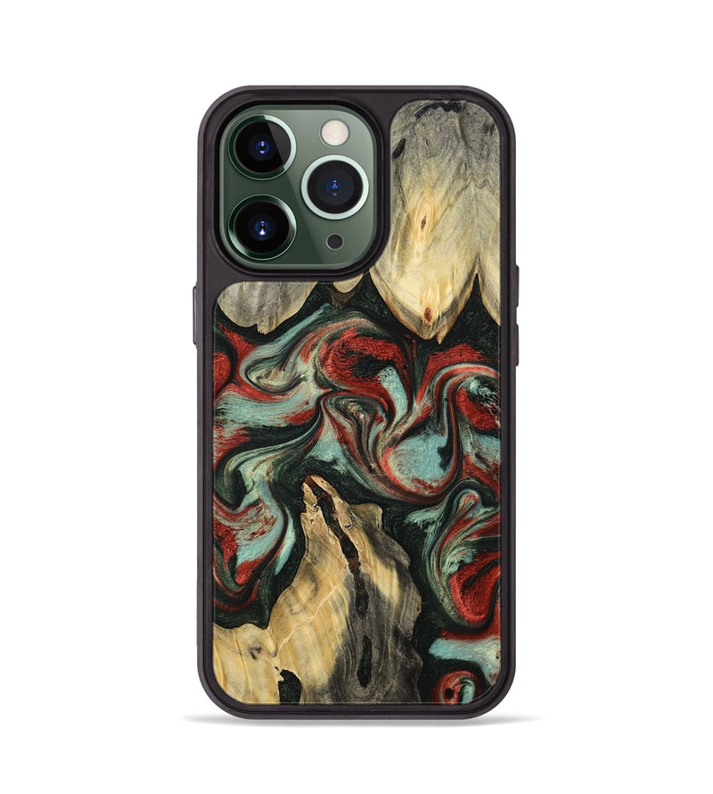 iPhone 13 Pro Wood Phone Case - Elsa (Green, 793987)