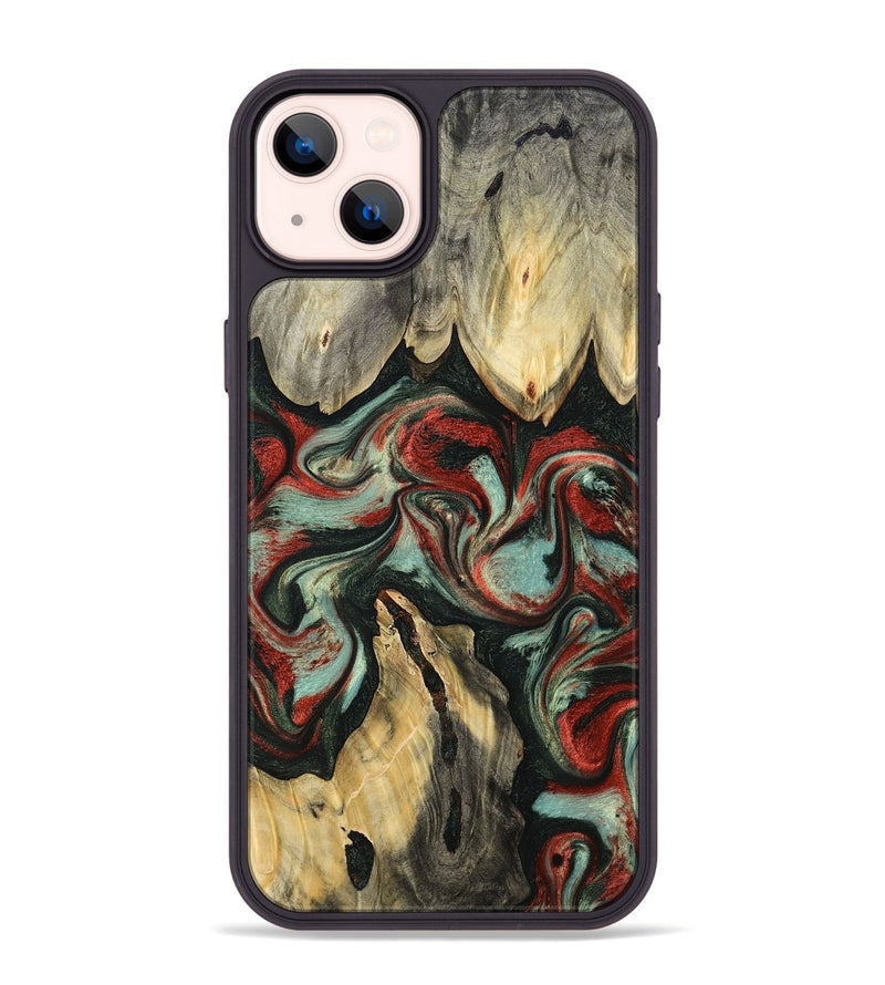 iPhone 14 Plus Wood Phone Case - Elsa (Green, 793987)