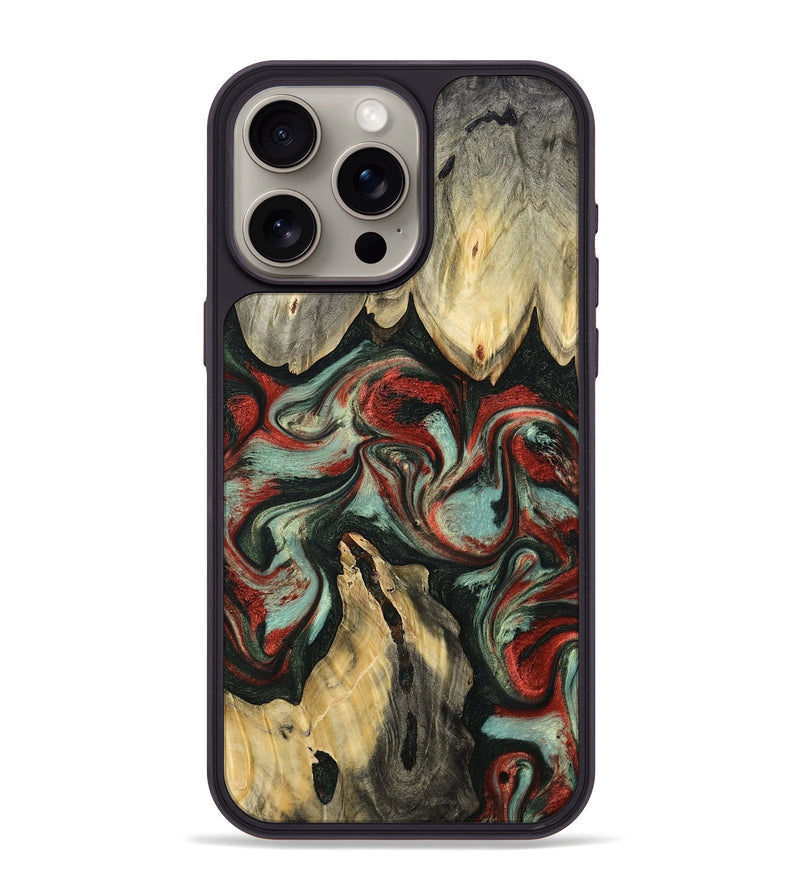 iPhone 15 Pro Max Wood Phone Case - Elsa (Green, 793987)