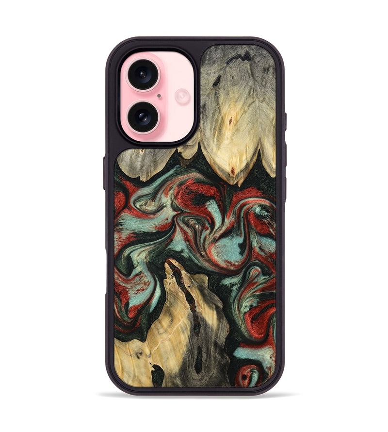 iPhone 16 Wood Phone Case - Elsa (Green, 793987)