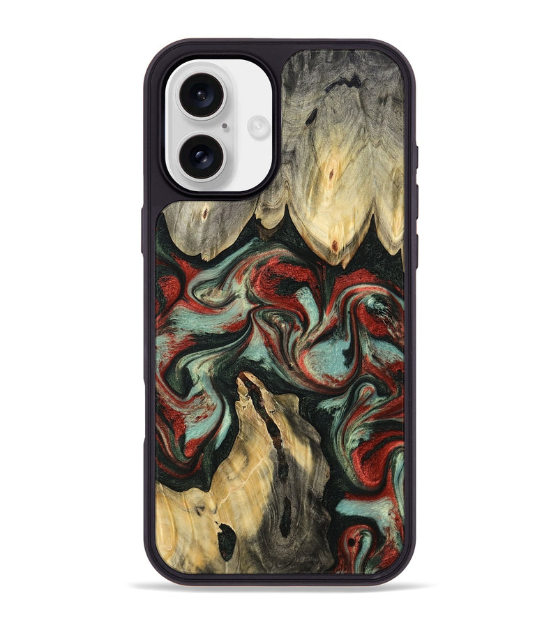 iPhone 16 Plus Wood Phone Case - Elsa (Green, 793987)