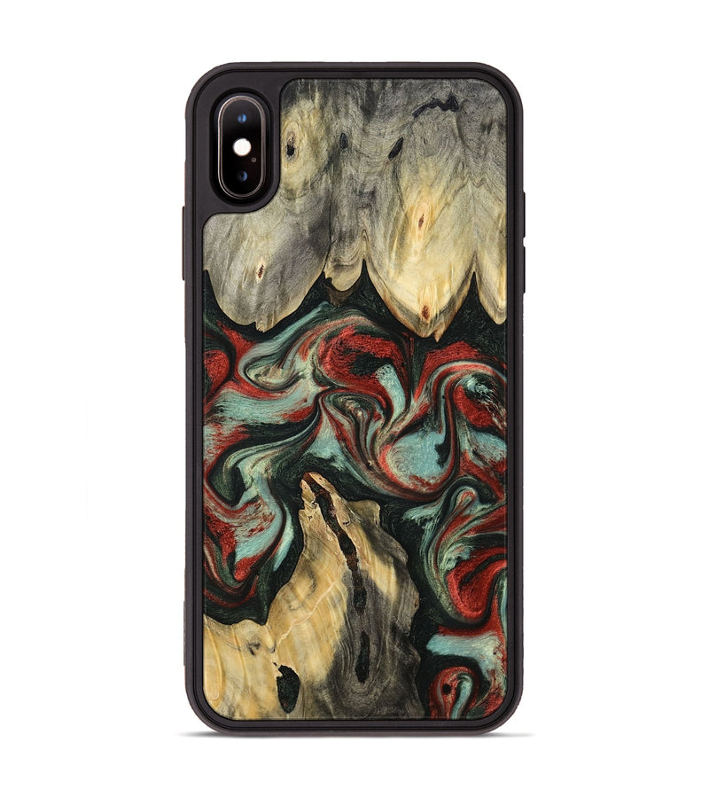 iPhone Xs Max Wood Phone Case - Elsa (Green, 793987)