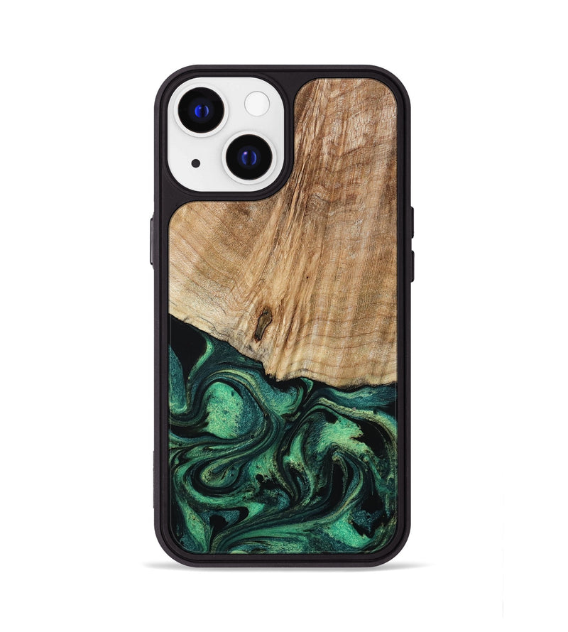 iPhone 13 Wood Phone Case - Abe (Green, 794004)