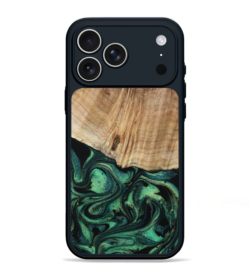 iPhone 17 Pro Max Wood Phone Case - Abe (Green, 794004)