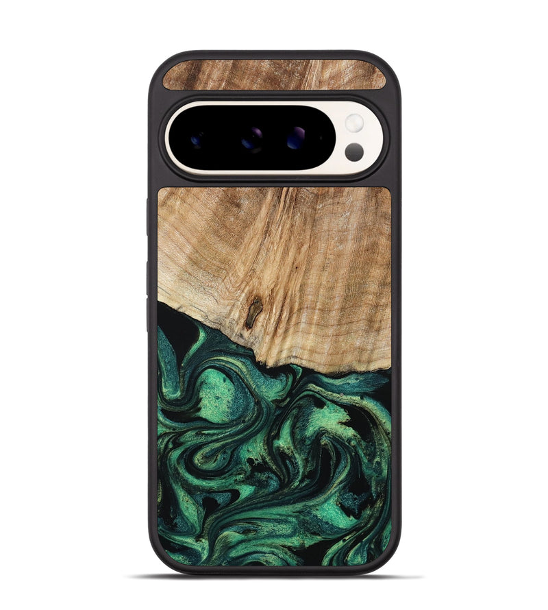 Pixel 9 Wood Phone Case - Abe (Green, 794004)