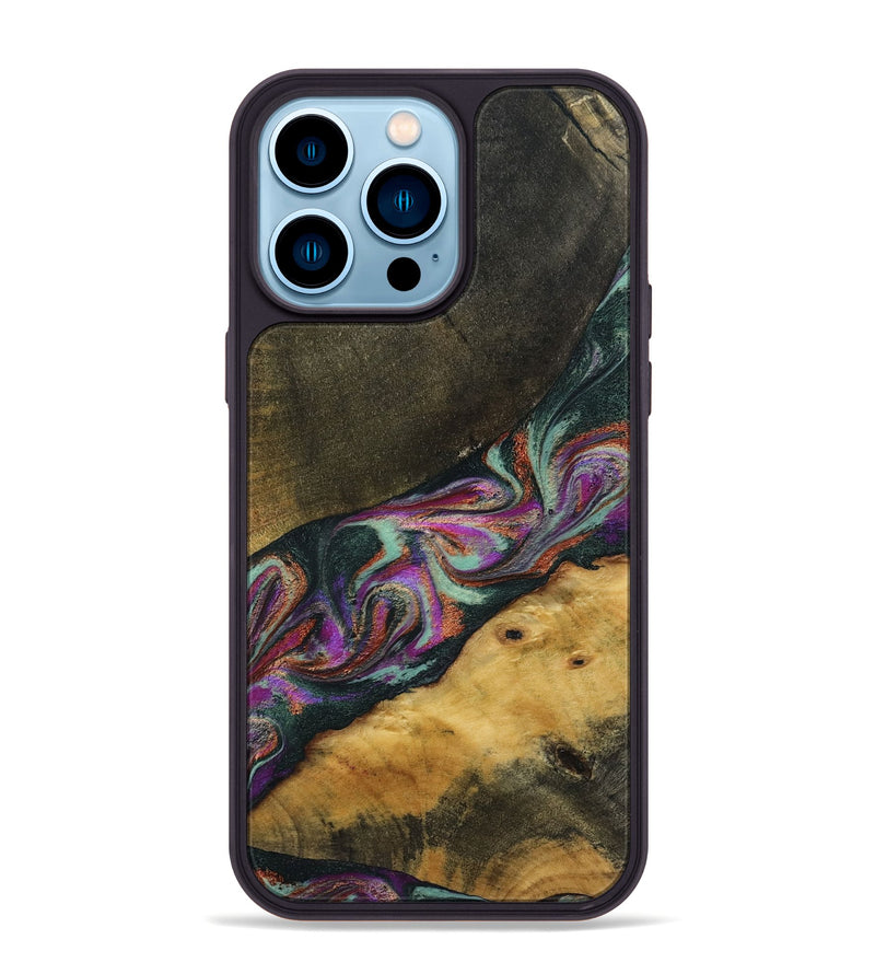 iPhone 14 Pro Max Wood Phone Case - Makaila (Green, 794008)