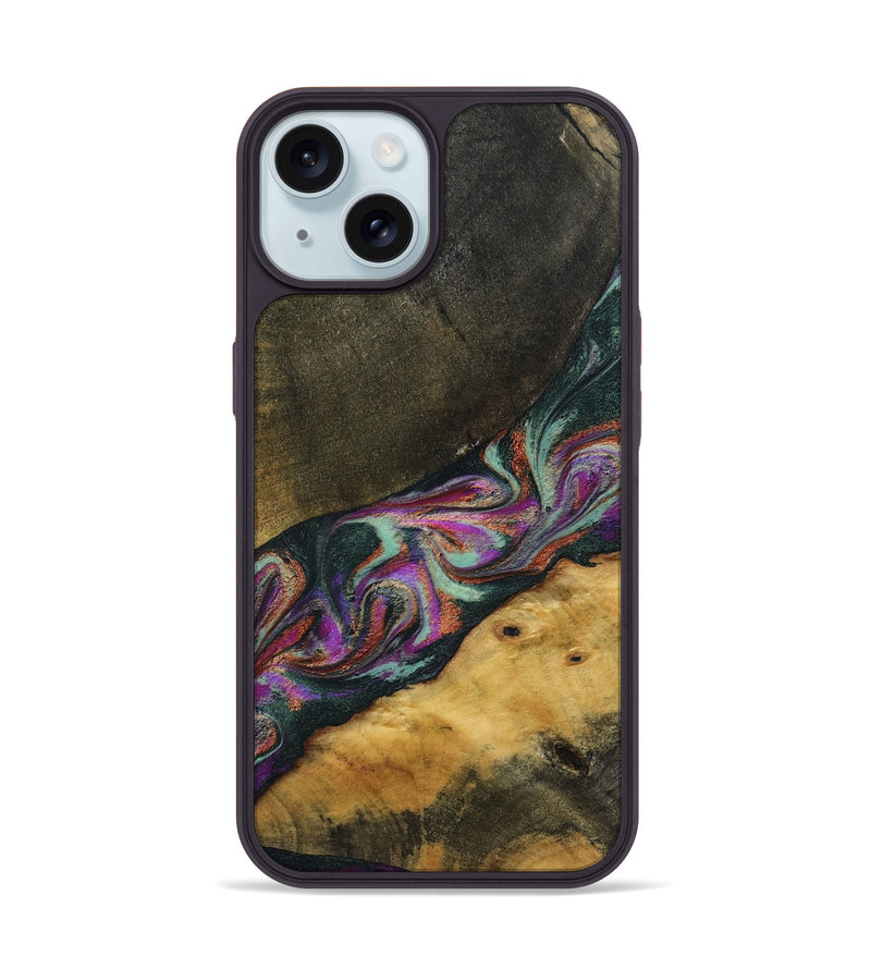 iPhone 15 Wood Phone Case - Makaila (Green, 794008)