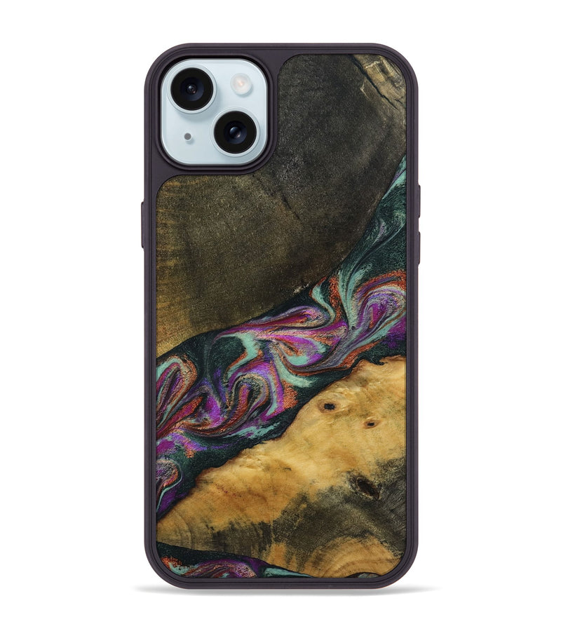 iPhone 15 Plus Wood Phone Case - Makaila (Green, 794008)