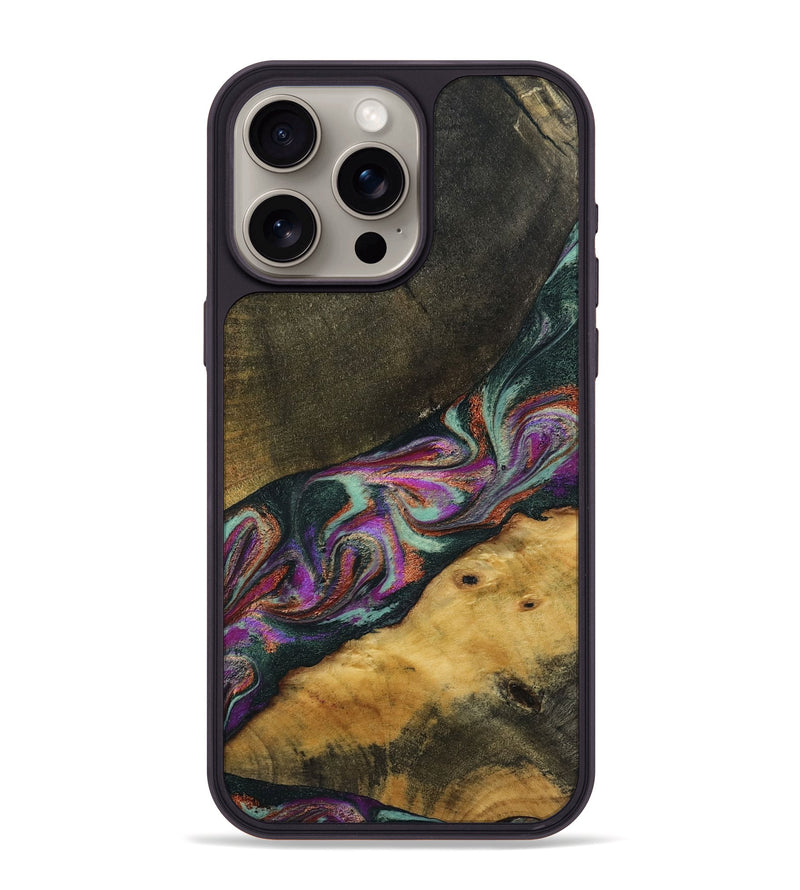 iPhone 15 Pro Max Wood Phone Case - Makaila (Green, 794008)