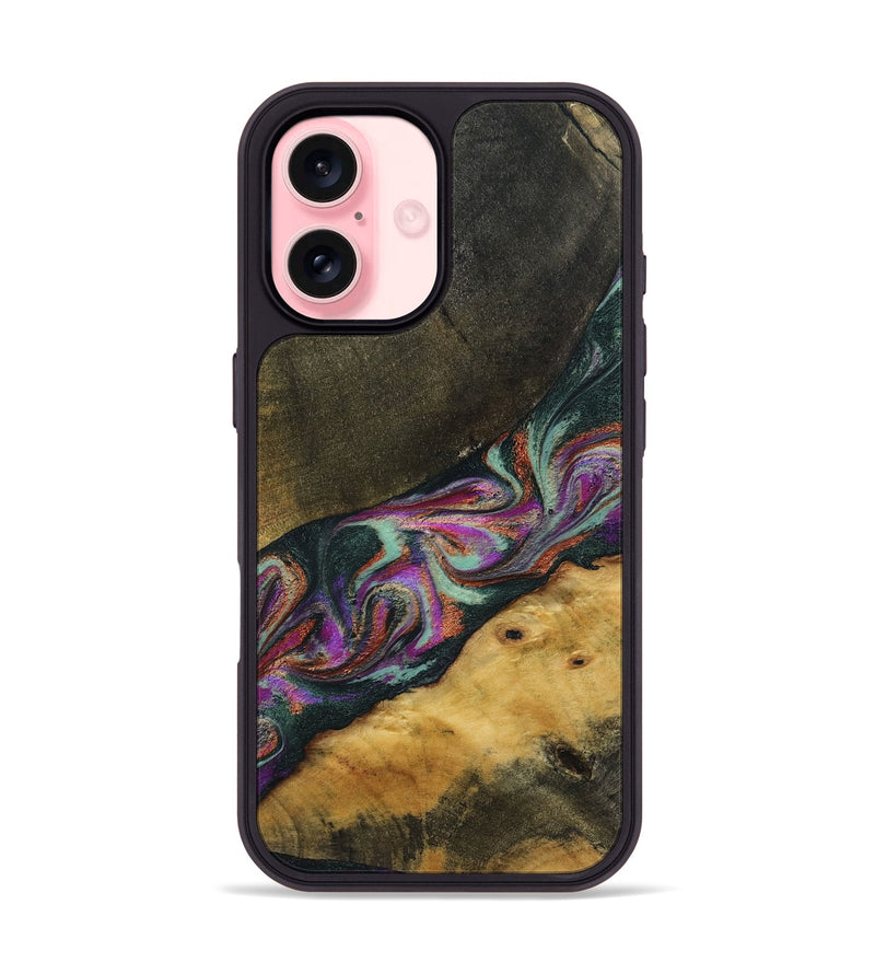 iPhone 16 Wood Phone Case - Makaila (Green, 794008)