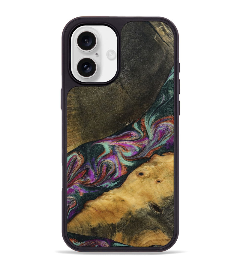 iPhone 16 Plus Wood Phone Case - Makaila (Green, 794008)